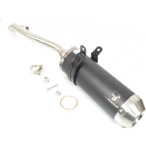 auspufftopf edelstahl mattschwarz ixrace für motorrad yamaha 125 (1/5)