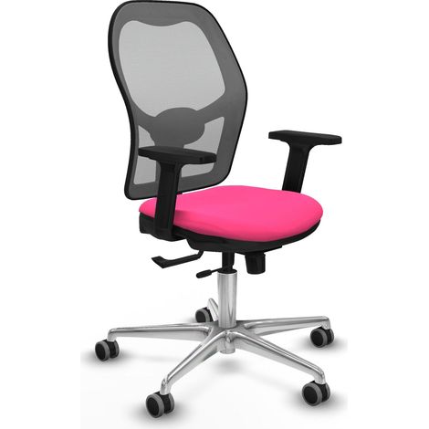 Sedia da ufficio piqueras y crespo Jorquera rosa alluminio (1/2)
