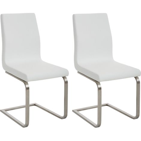 2er Set Esszimmerstühle Belfort weiß