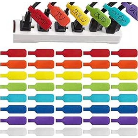 sangles pour étiquettes de câble -Accessoires de gestion de câbles réutilisables-8Couleurs - Taille universelle 2x4,5centimètre