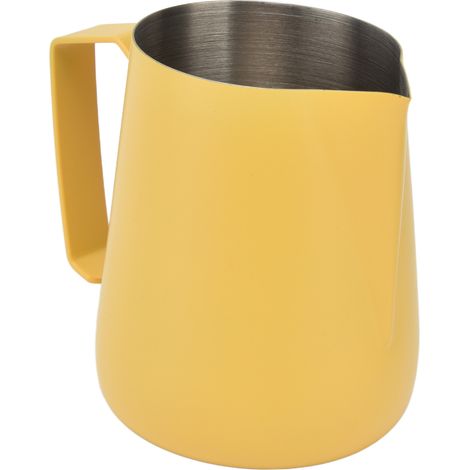 Milchaufschäumkännchen mit dickflüssigem Aufschäumer, 450 ml, mit spitzem Ausguss für Kaffeemaschinen, CafeYellow (1/5)
