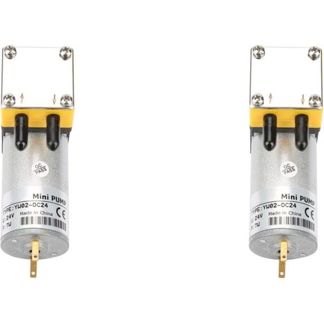2-Piece Micro Vacuum Pump, 24V Miniature Diaphragm Pump 0.4-1 L/min, Small Size, Solid Structure, Maintenance-Free, Wide Applications, Chemically Stable (1/5)