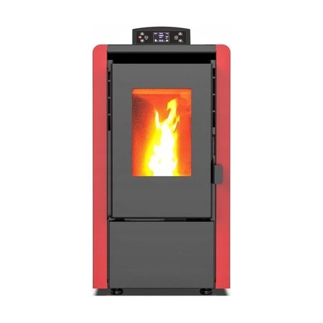 Poêle à pellets autoportant 6,3 kW Thunder® LEYLA-RED