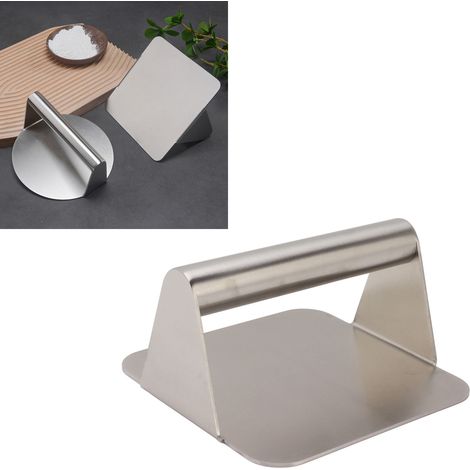 Fleischpresse aus Edelstahl 304, manuelle Hamburger-Patty-Form, quadratische Form (1/5)