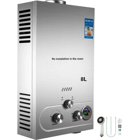 8L Calentador de agua de propano LPG Almacenamiento instantáneo de agua de caldera (1/5)