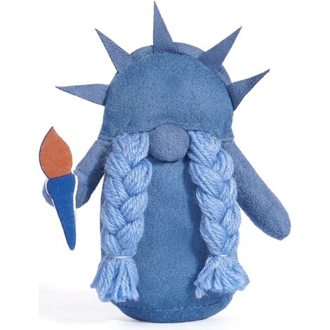Gnome - Décor Patriotique 4 Juillet - Figurine Assise Sans Visage - Ornement pour Intérieur et Extérieur - 1 Pièce (1/2)