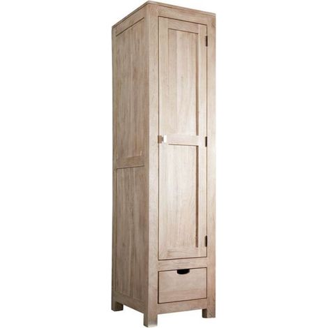 Schrank Akazie 48x60x200 white stone getüncht  NATURE WHITE 98 (1/3)