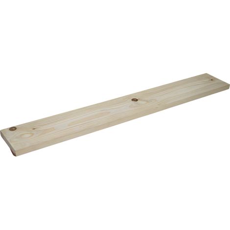 Neue Holzplanke in natur 100cm x 14,5cm Holzstärke 2,5cm Holzbrett (1/4)