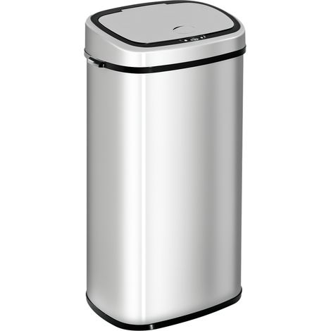 HOMCOM 68L Sensor Dustbin Stainless Steel Automatic Kitchen Waste Bin Silver