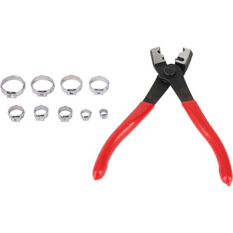 Kit de 80 Colliers de Serrage à Oreille Unique en Acier Inoxydable pour Tuyaux, avec Pince à Sertir (1/5)