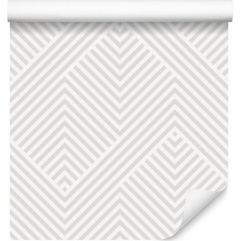 Carta da parati con motivo ottico geometrico per soggiorno e camera da letto, 50x1000 cm (1/5)