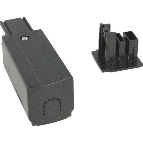 Kit Connettore Alimentazione Sinistra + Terminale Chiusura Colore Nero Per Binario Guida Trifase CB40201 CB40202 CB40203