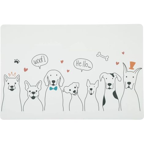 Zolux Tappetino per ciotola per cani L - 45x30 cm - Motivo a cane