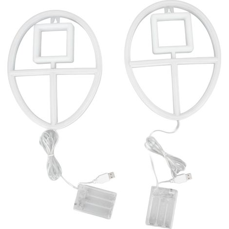 von 2 doppelten IP45 wasserdichten LED-Neon-Leuchtschildern (1/5)