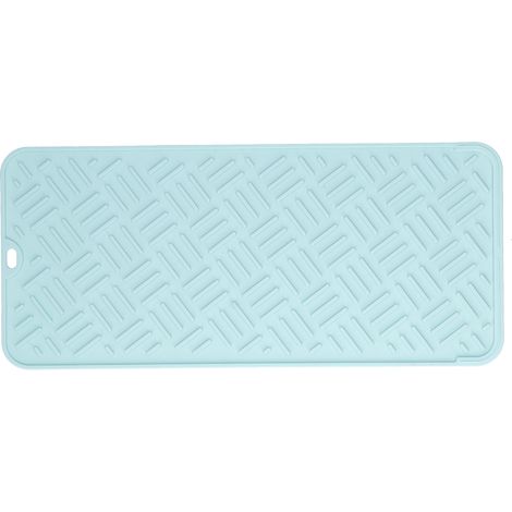 Sous-main en silicone isolant thermique, dessous de plat, protection anti-brûlure et imperméable pour la cuisine (bleu, 45 x 20 cm) (1/5)