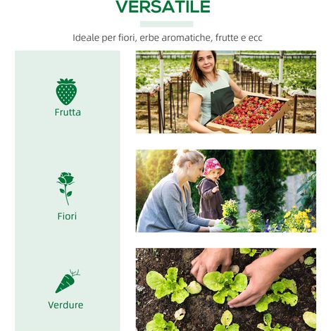 Kit de Serre de Jardin en Polyéthylène, Vert, 120x60x60 cm, avec Piquets et Bordures Supplémentaires (1/5)