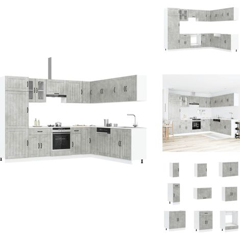 Ensemble d'armoires de cuisine 14 pcs Lucca bois d'ingénierie - Ensemble D'armoires De Cuisine - Ensemble D'armoires De Cuisine - Ensemble D'armoires - Armoire De Cuisine (1/5)
