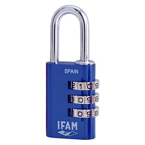IFAM COL COMBI30 Cadenas Bleu 30mm Noeud 5mm avec Combinaison (1/4)