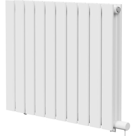 Hudson White 600mm x 756mm Horizontal Electric Double Panel Radiator (1/5)