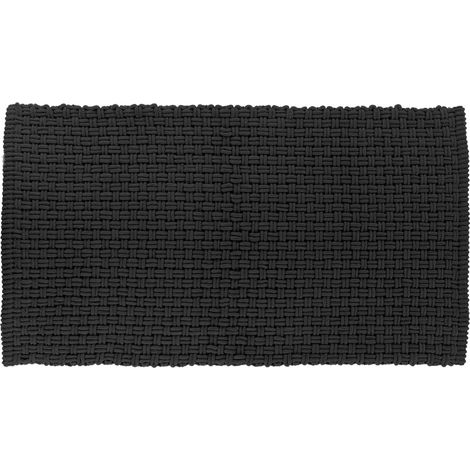 Tappeto bogota microfibra cotone mesh look 45x90 cm - nero - Tendance (1/3)