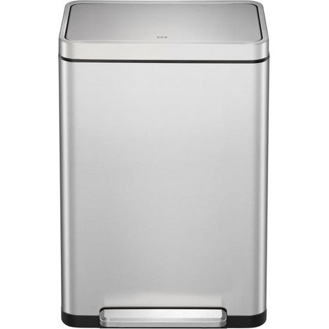 EKO - Poubelle à pédale tri sélectif X-Cube 20+20 litres - Stainless steel Plastic - inox mat (1/5)