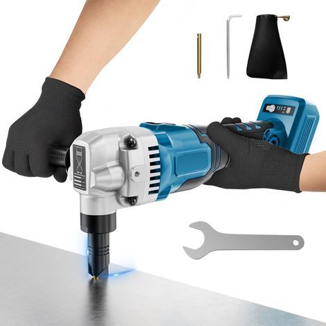Grignoteuse à tôle sans fil, compatible avec la batterie Makita 18V Max, accessoire de grignotage de tôle, 1900 coups par minute, 3,5 m/min, 950 W, cisailles à métaux électriques sans balais à 3 secti (1/5)
