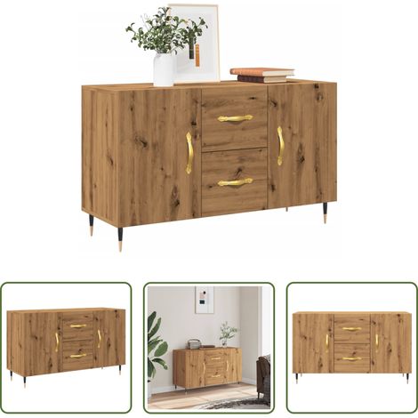 Holzwerkstoff - Sideboard Artisan-Eiche 100x36x60 cm Holzwerkstoff (1/5)
