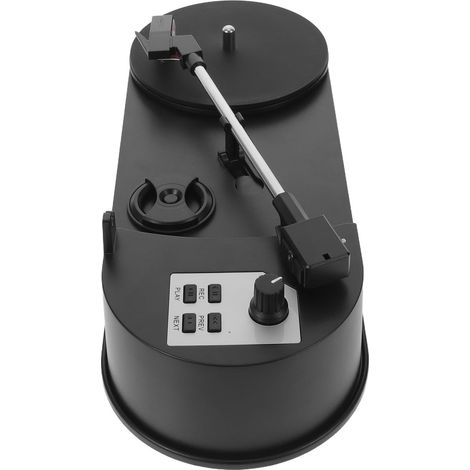 Tourne-Disque Vintage Noir avec Conversion Mp3, Haute Fidélité Audio, Matériau Abs, Câble USB Inclus, pour Fêtes et Ambiance Rétro (1/5)