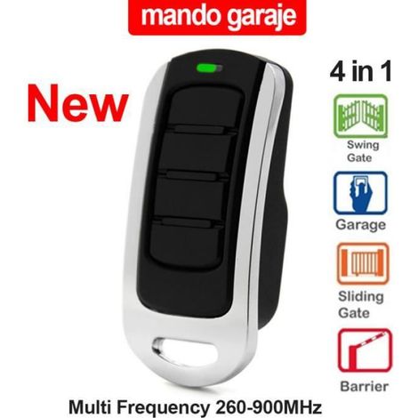 Telecommande Portail - Telecommande Porte Garage - Frequence 280-868 MHz - Copie Multi-Frequence Auto-Balayage - 1 Unite