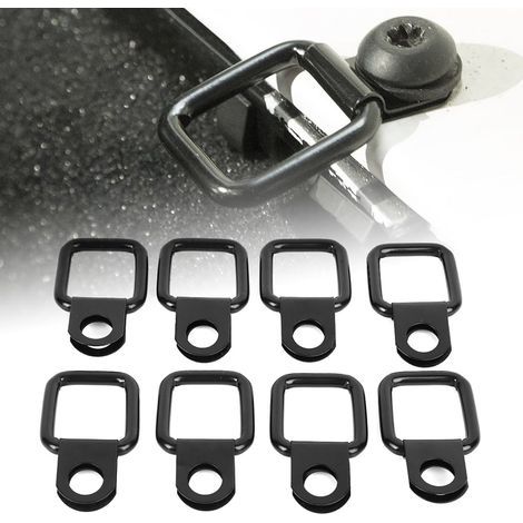 8pcs D-ring quick-release anchors for Jeep Wrangler JK YJ TJ JKU Sports / Sahara / Freedom / Rubicon X Unlimited 95-17 (1/5)