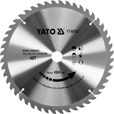 Hartmetall Sägeblatt 315x30mm 48Z