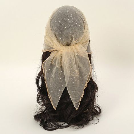 Glitzerndes Kopftuch für Damen 80 cm mit Strasssteinen Modisches Haartuch & Haarband (1/2)