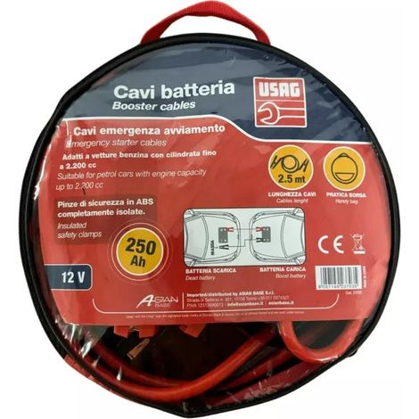 cavo avviamento auto usag 250 amp