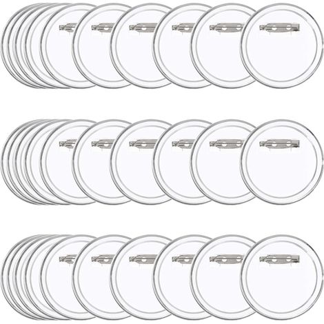 50 insignias personalizadas - Insignias de acrílico transparente (1/5)