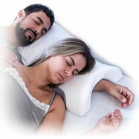 Oreiller viscoélastique - Confortable - Soutien cervical - Ergonomique - Pour couples - Mousse à mémoire de forme-AquaForge (1/5)