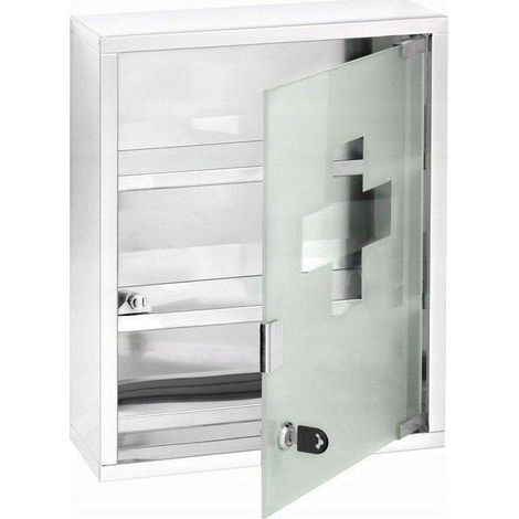 Wenko Armario de farmacia modelo X plata 40 cm