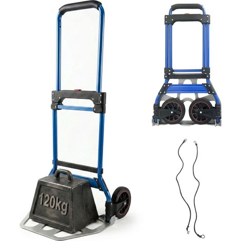 Klappbarer Sackkarren, 120 kg Tragkraft, Stahlrahmen