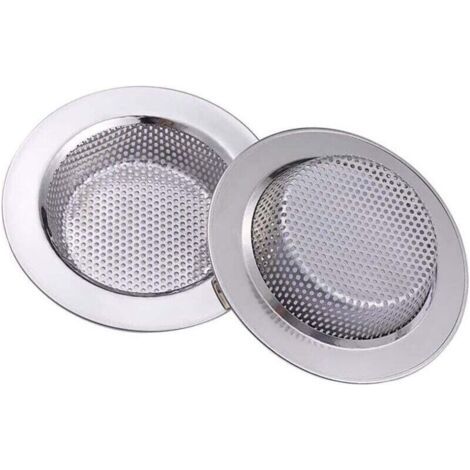 2 Pcs Filtre évier Cuisine, en Acier Inoxydable, en métal lavabo Filtre pour Salle de Bain Cuisine 11 cm de diamètre (1/4)