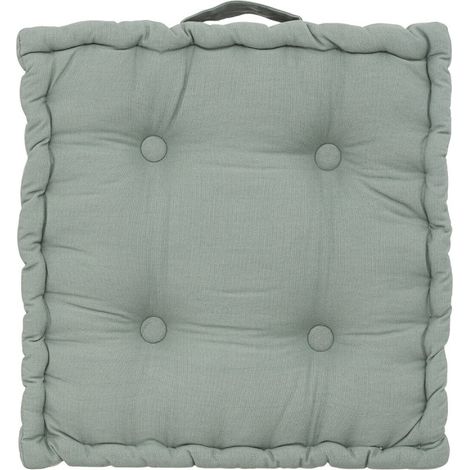 Coussin de sol 40 x 40 x 8 cm Atmosphéra - Céladon