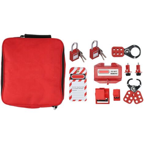 Kit de verrouillage électrique, loquets, cadenas de sécurité, disjoncteur, prise de verrouillage, avec sac de rangement (1/5)