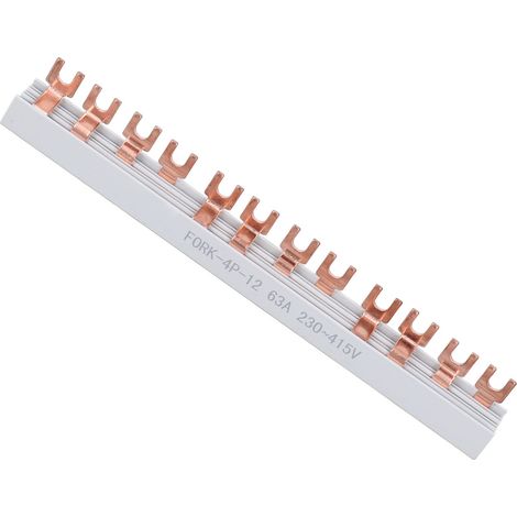 Jeu de 12 borniers de connexion en cuivre, 63A 230-415V, barrette à vis pour raccordement électrique robuste. (1/5)