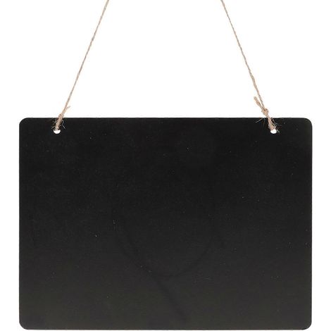 Tableau noir avec corde, décoration murale, panneau à suspendre-Black
