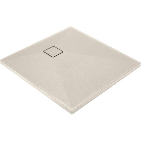 Quadratische Duschwanne in Granit-Optik 90 cm in Beige (1/5)