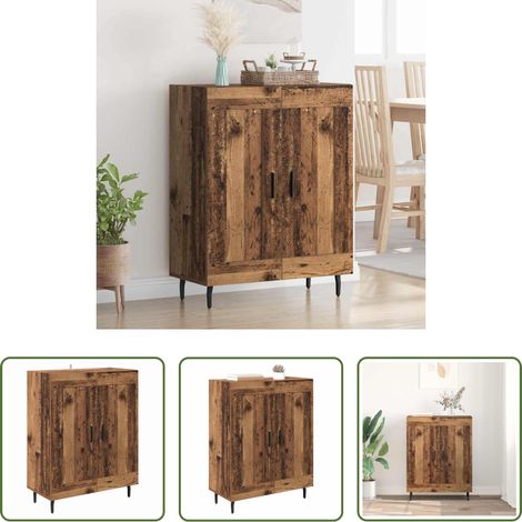 Buffet moderne -  Buffet Bois Ancien 69,5 x 34 x 90 cm Bois d'ingénierie et fer (1/5)