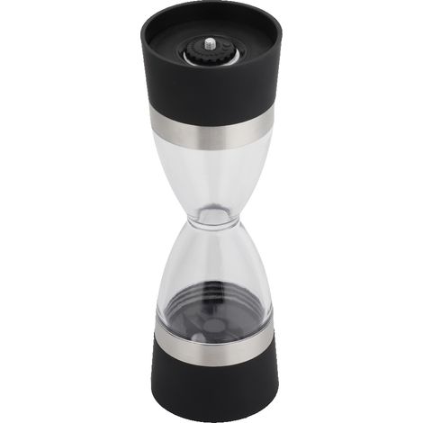 Moulin à poivre et à sel en acier inoxydable, ustensiles de cuisine double broyeur en plastique (1/5)