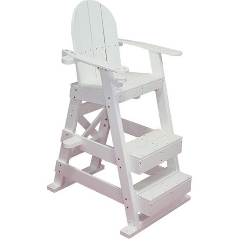 Chaise maître-nageur Hexagone Hexa Chair 3 marches polypropylène 76 x 109 x 180 cm blanc