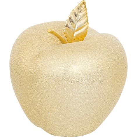 Déco de Noël Pomme en céramique Or pailleté D 13 x H 15 cm - Feeric Christmas