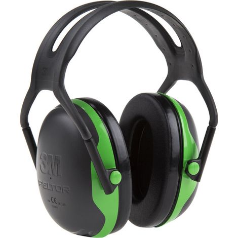 Casques antibruit X4A vert isolé - 33dB - 3M (1/5)