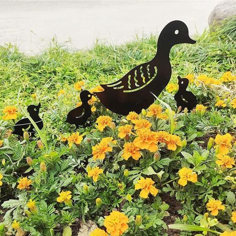 Pcs Metal Duck Garden Stakes - Animal Garden Decoration - Outdoor Lawn Decorative Accessories - Decorative Stakes for Decorating. (1/5)