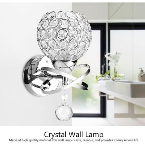 TMISHION applique murale en cristal Lampe murale en cristal moderne chevet veilleuse chambre salon éclairage de la salle (1/4)